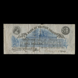 Canada, Bank of British Columbia, 1 dollar : 1875