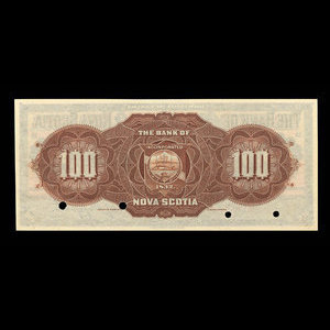 Canada, Banque Nouvelle-Écosse, 100 dollars : 3 janvier 1911