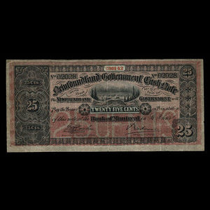 Canada, Gouvernement de Terre-Neuve, 25 cents : 1912