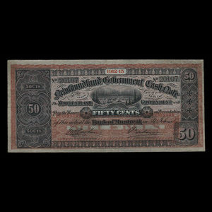 Canada, Gouvernement de Terre-Neuve, 50 cents : 1913