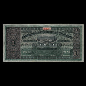 Canada, Gouvernement de Terre-Neuve, 1 dollar : 1914