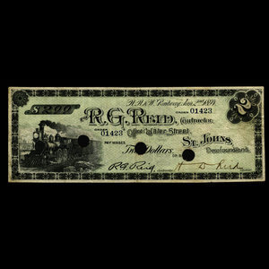 Canada, R.G. Reid, 2 dollars : 2 janvier 1894