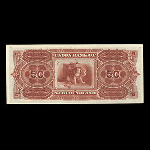 Canada, Union Bank of Newfoundland, 50 dollars : 1 mai 1889