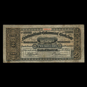 Canada, Gouvernement de Terre-Neuve, 2 dollars : 1912