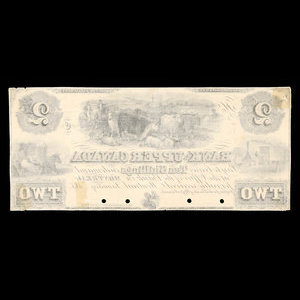 Canada, Bank of Upper Canada (York), 2 dollars : 31 janvier 1851
