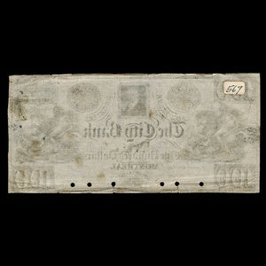 Canada, Banque de la Cité, 100 dollars : 1840