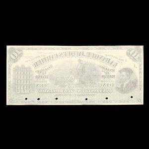 Canada, Banque Jacques-Cartier, 10 piastres : 1 juin 1886