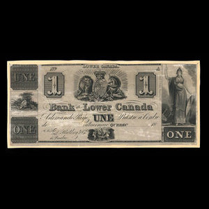 Canada, Bank of Lower Canada, 1 dollar : 1840