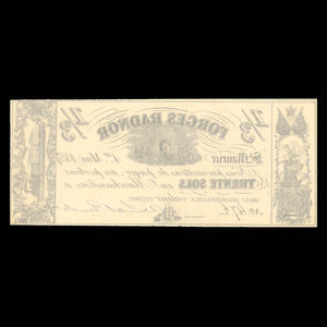Canada, Forges Radnor, 1 shilling, 3 pence : 1 mai 1857