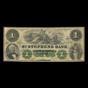 Canada, St. Stephen's Bank, 1 dollar : 1 mars 1880