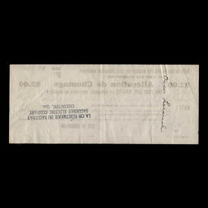 Canada, Cité de Chicoutimi, 2 dollars : 19 juillet 1933