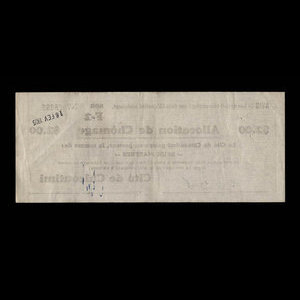 Canada, Cité de Chicoutimi, 2 dollars : 16 février 1935