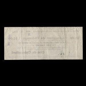 Canada, Cité de Chicoutimi, 5 dollars : 20 décembre 1934