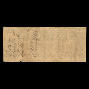 Canada, Mechanics Bank (The), 3 dollars : 1 juin 1837