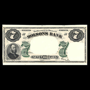 Canada, Molsons Bank, 7 dollars : 1 novembre 1871