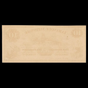 Canada, Molsons Bank, 5 dollars : 1 juin 1872