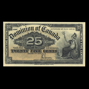 Canada, Dominion du Canada, 25 cents : 2 janvier 1900