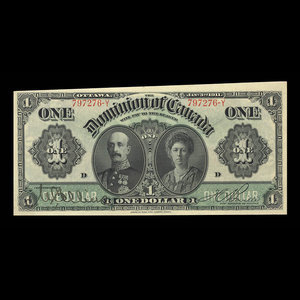 Canada, Dominion du Canada, 1 dollar : 3 janvier 1911