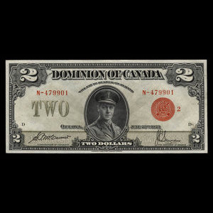 Canada, Dominion du Canada, 2 dollars : 23 juin 1923