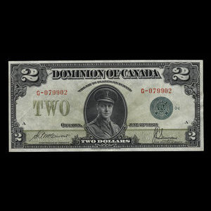 Canada, Dominion du Canada, 2 dollars : 23 juin 1923