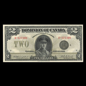 Canada, Dominion du Canada, 2 dollars : 23 juin 1923