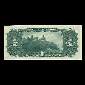 Canada, Dominion du Canada, 4 dollars : 2 janvier 1902