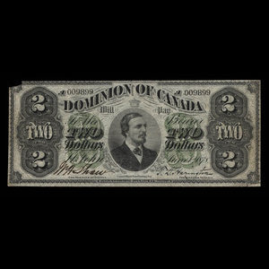 Canada, Dominion du Canada, 2 dollars : 1 juin 1878