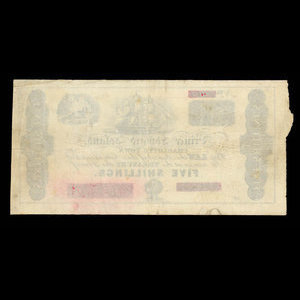 Canada, Gouvernement de l'Île-du-Prince-Édouard, 5 shillings : 1870