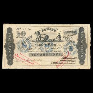 Canada, Gouvernement de l'Île-du-Prince-Édouard, 10 shillings : 27 janvier 1855
