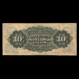 Canada, Gouvernement de l'Île-du-Prince-Édouard, 10 dollars : 2 janvier 1872