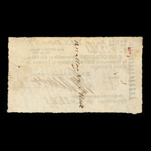 Canada, Army Bill Office, 10 dollars : mars 1814