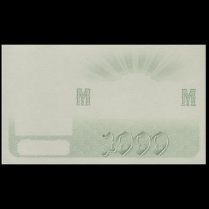 Canada, Dominion du Canada, 1,000 dollars : 2 janvier 1901