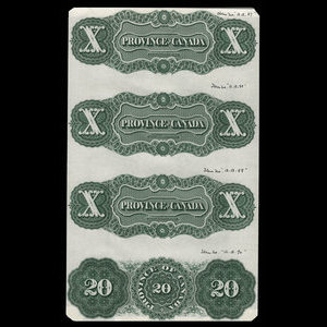 Canada, Province du Canada, 10 dollars : 1866