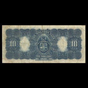 Canada, Molsons Bank, 10 dollars : 2 janvier 1912