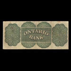 Canada, Ontario Bank, 2 dollars : 15 août 1861