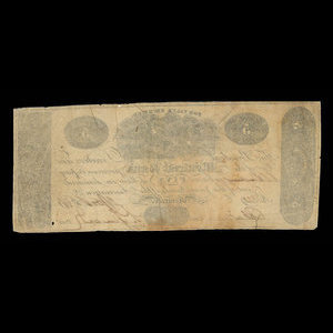 Canada, Montreal Bank, 5 dollars : 2 mai 1821