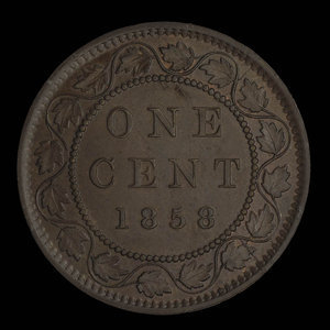 Canada, Victoria, 1 cent : 1858