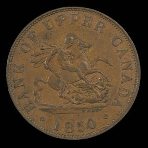 Canada, Bank of Upper Canada (York), 1/2 penny : 1850