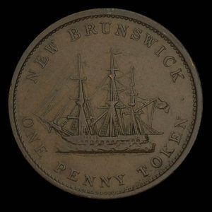 Canada, Province du Nouveau-Brunswick, 1 penny : 1843