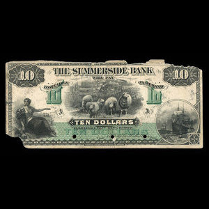 Canada, Summerside Bank of Prince Edward Island, 10 dollars : 1 septembre 1900