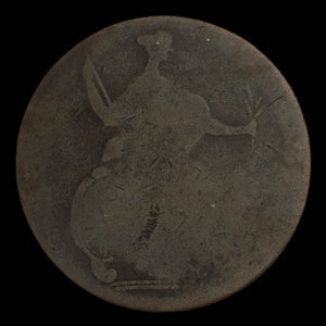 Canada, inconnu, 1/2 penny : 1838