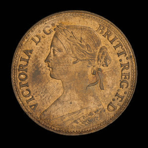 Grande-Bretagne, Victoria, 1 farthing : 1860