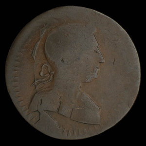 Canada, inconnu, 1/2 penny : 1838