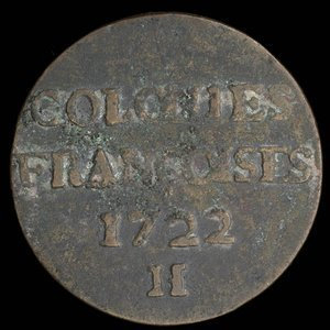 France, Louis XV, 9 deniers : 1722