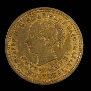 Canada, R. Sharpley, aucune dénomination : 1866