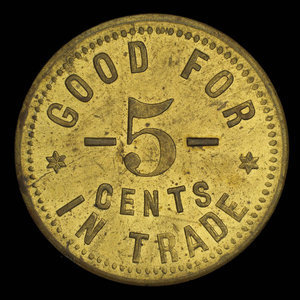 Canada, W. Smith, 5 cents : 1889
