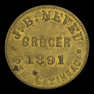 Canada, J.B. Neveu, 12 1/2 cents : 1891