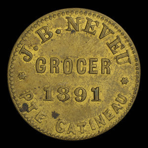 Canada, J.B. Neveu, 12 1/2 cents : 1891