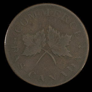 Canada, J.H. Roy, 1 sou : 1838