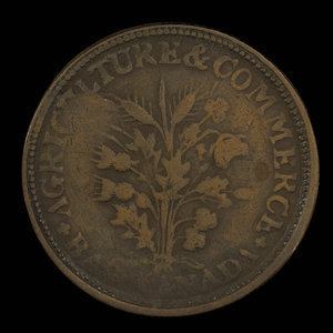Canada, Dexter Chapin, 1 sou : 1838